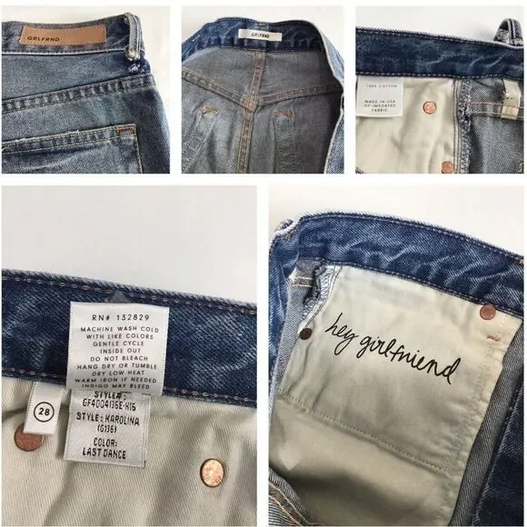 GRLFRND Karolina High Waist Straight Leg Denim Jeans Size 28